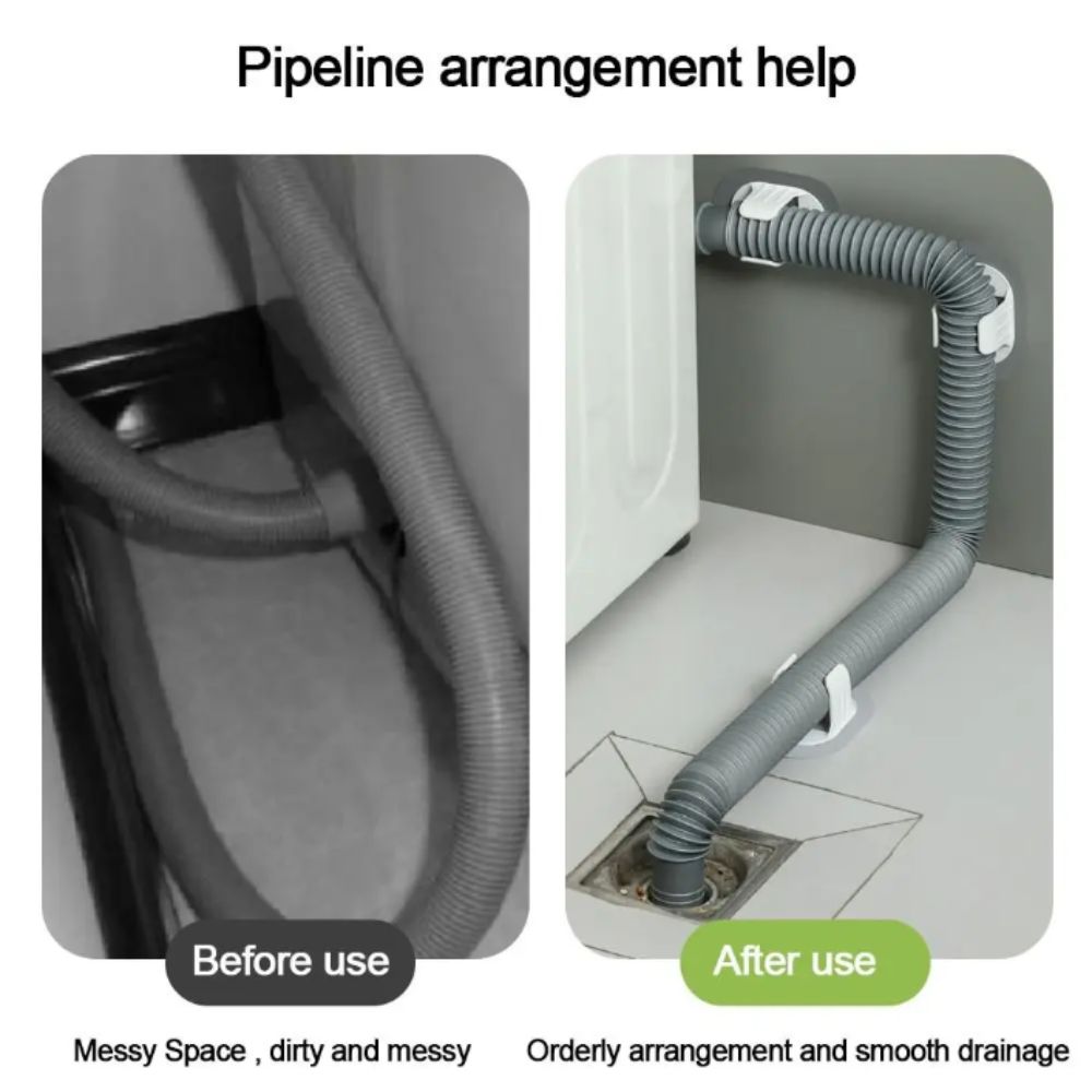 Plastic Pipe Clip - 自己粘着式パイプクランプフック 5個入り プラスチックパイプホルダーファスナー 固定バックル 穴あけ不要 パイプ取り付け固定