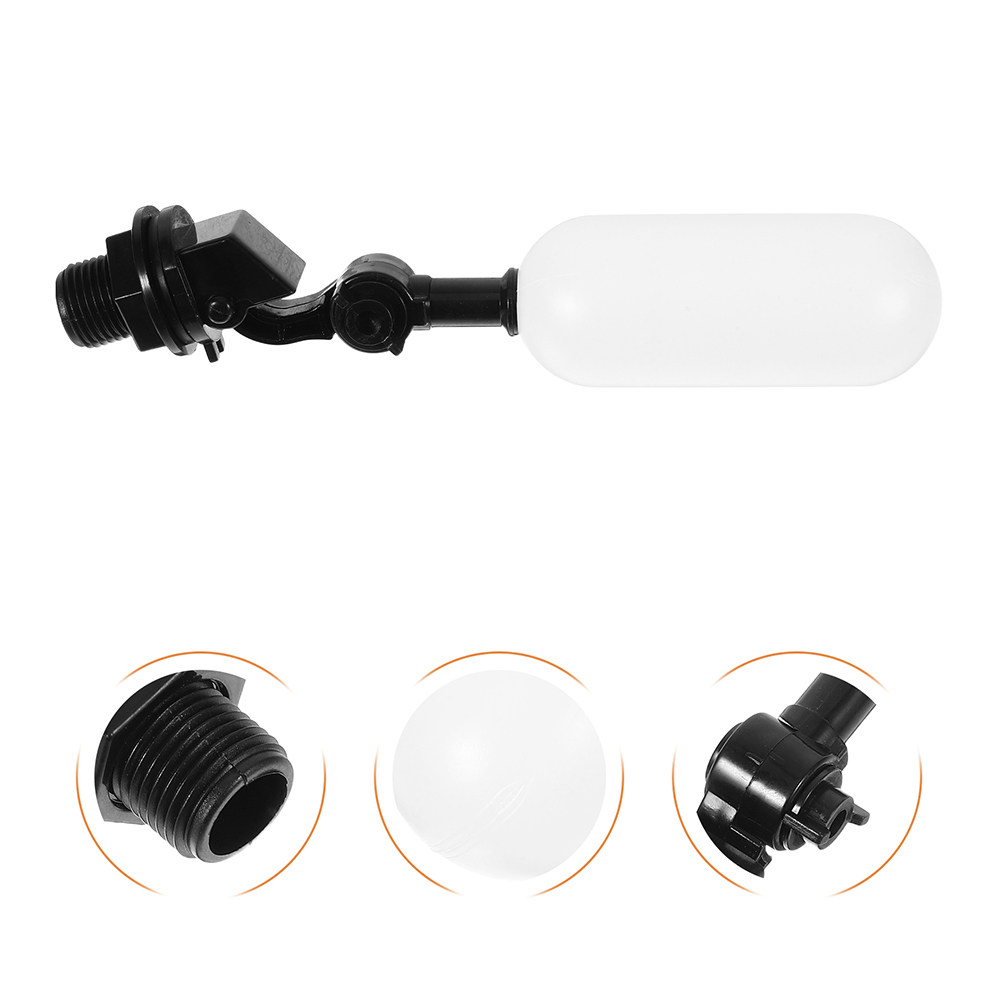 Float Ball Valve - 2個入り自動フロートボールバルブ プラスチック製ミニシャットオフボールバルブ 交換用 オーバーフロー防止 アクアリウム水槽用