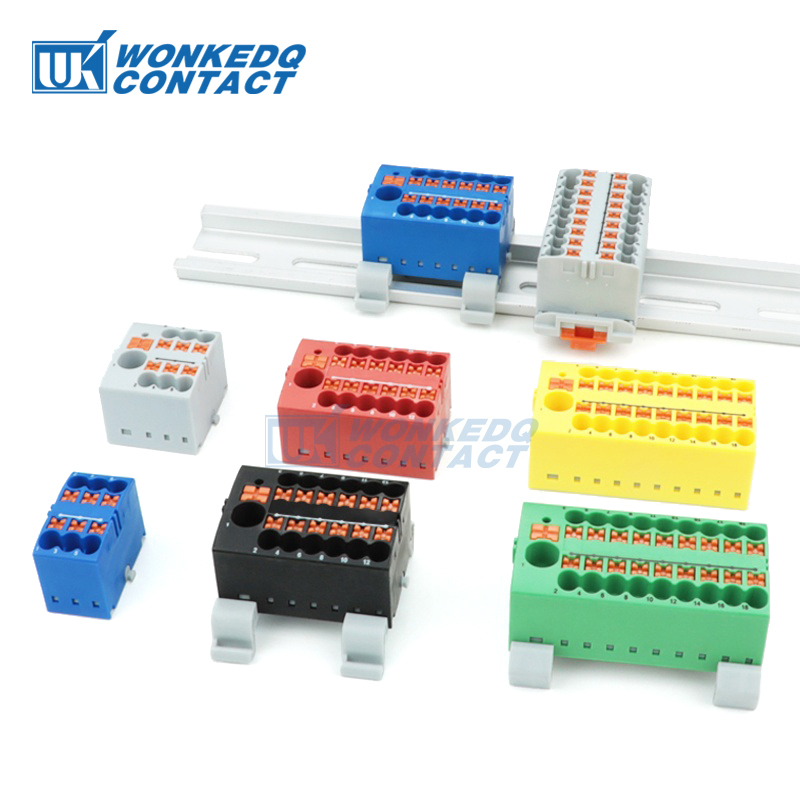 Push Fit Connector - 分配ブロック PTFIX 2.5mm² 2/4/6/7/12/13/18/19 接続プッシュイン電力端子台コネクタ Din