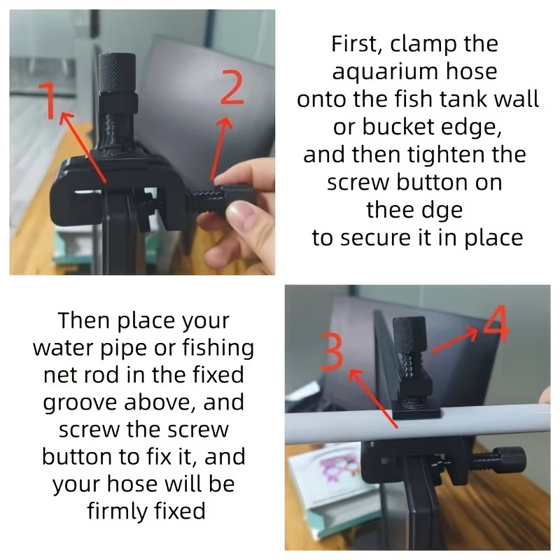 ホースバスケットクランプ、水槽パイプ固定クランプ、調整可能な - Plastic Pipe Clip のレビューと価格
