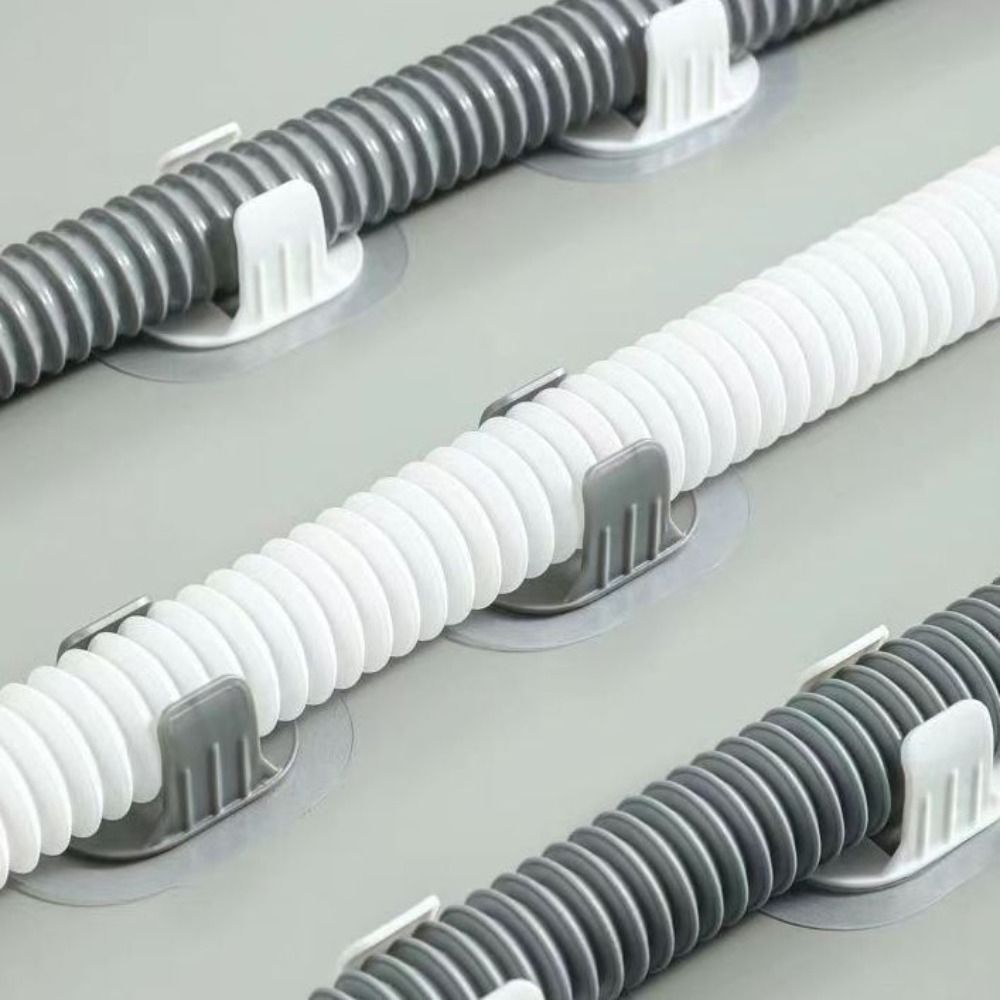 自己粘着式パイプクランプフック 5個入り プラスチックパイプ - Plastic Pipe Clip のレビューと価格