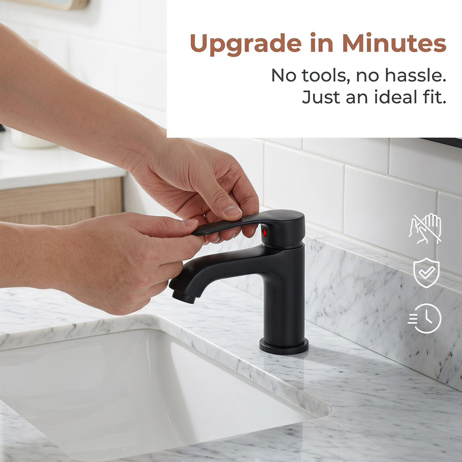 シングルレバー式黒色蛇口ハンドル 35mmカートリッジ交換用 - Basin Mixer Cartridge のレビューと価格